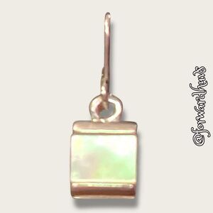 Mother-of-Pearl Silver-Tone Dangle Earrings